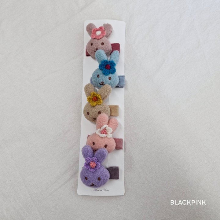 Black Pink - Korean Children Fashion - #magicofchildhood - Fluffy Bunny Set (set of 5) - 3