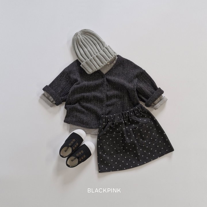 Black Pink - Korean Children Fashion - #magicofchildhood - Knit Cardigan - 9