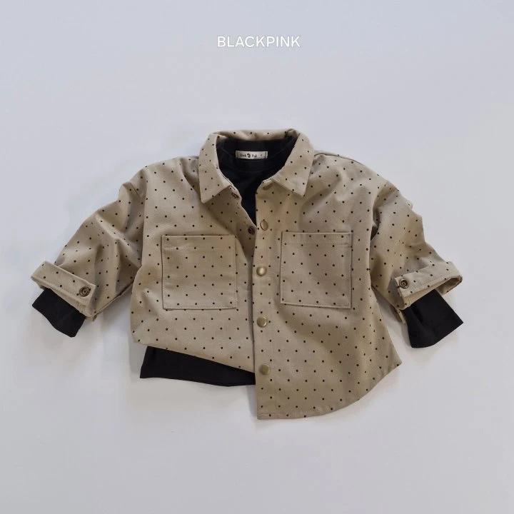 Black Pink - Korean Children Fashion - #littlefashionista - Dot Shacket - 4