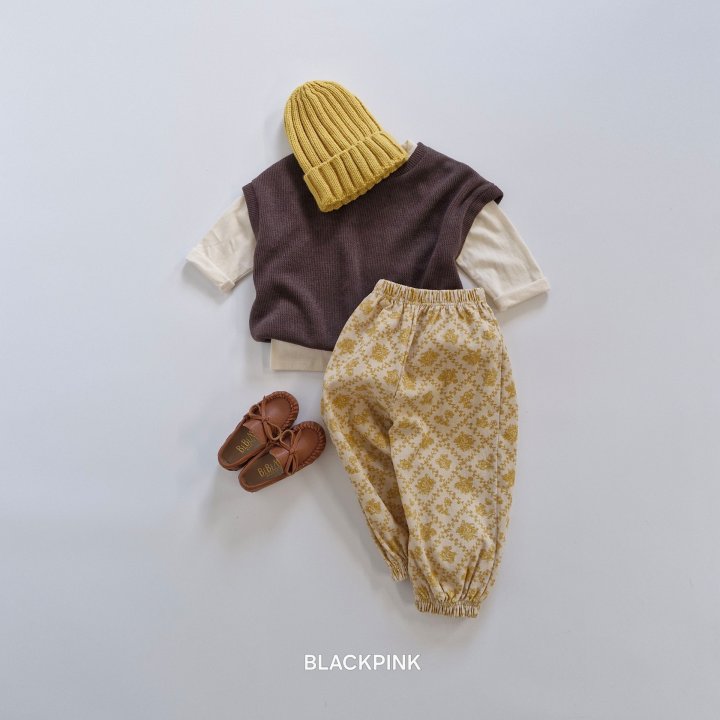 Black Pink - Korean Children Fashion - #magicofchildhood - Corduroy Printed Pants - 9