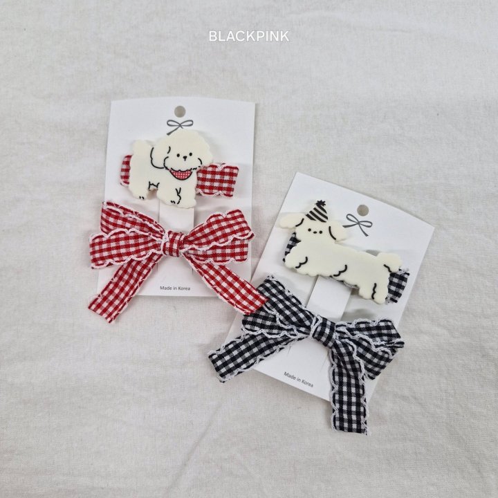 Black Pink - Korean Children Fashion - #magicofchildhood - Check Dog (set of 2)