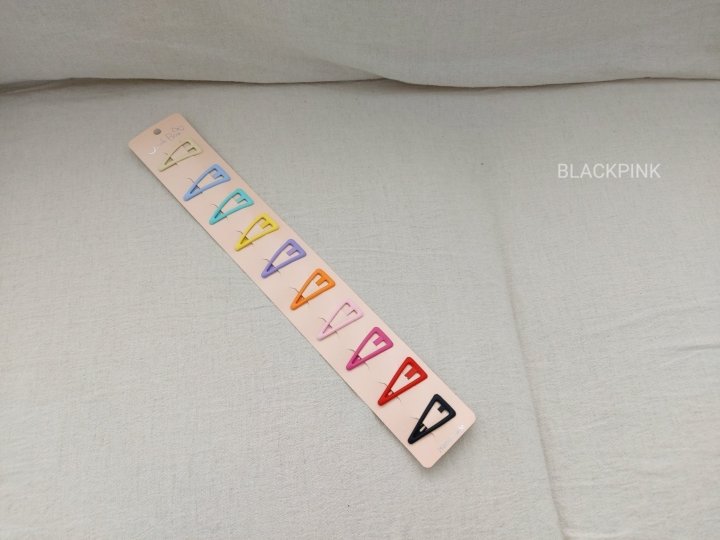 Black Pink - Korean Children Fashion - #magicofchildhood - Triangle Embossed Snap Clip - 6