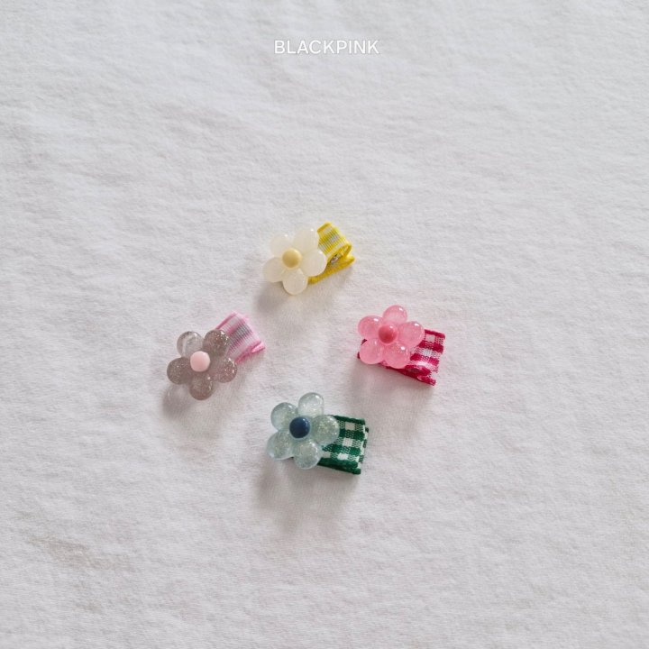 Black Pink - Korean Children Fashion - #magicofchildhood - Mini Flower Hair Clip Set - 9