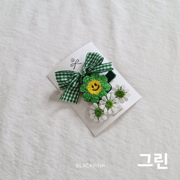 Black Pink - Korean Children Fashion - #magicofchildhood - Fluffy Flower (set of 3) - 7