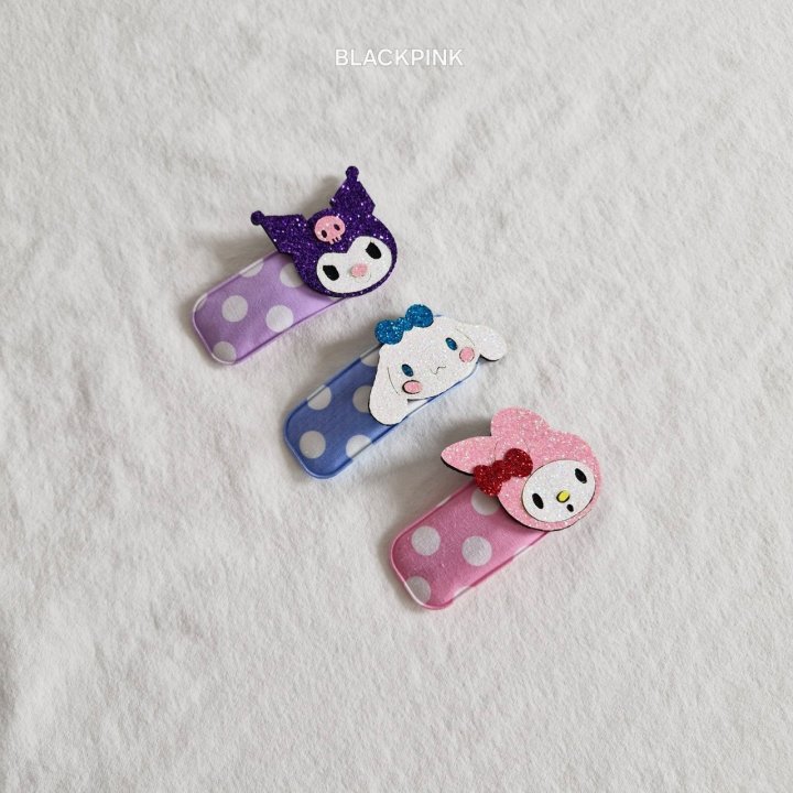 Black Pink - Korean Children Fashion - #magicofchildhood - Sanrio Dot Snap Clip - 3