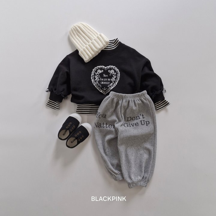 Black Pink - Korean Children Fashion - #magicofchildhood - Ami Printed Jogger Pants - 10