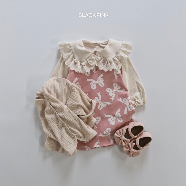 Black Pink - Korean Children Fashion - #magicofchildhood - Autumn Big Collar Tee - 8