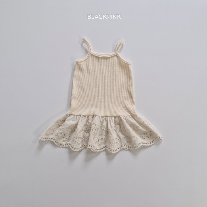 Black Pink - Korean Children Fashion - #magicofchildhood - Layered Lace Autumn Sleeveless - 4
