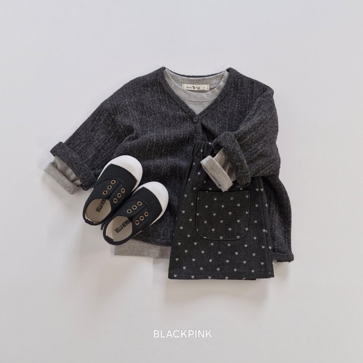 Black Pink - Korean Children Fashion - #minifashionista - Knit Cardigan - 10