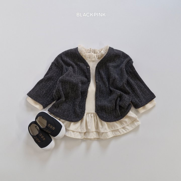 Black Pink - Korean Children Fashion - #minifashionista - Lace Mini One-piece - 9