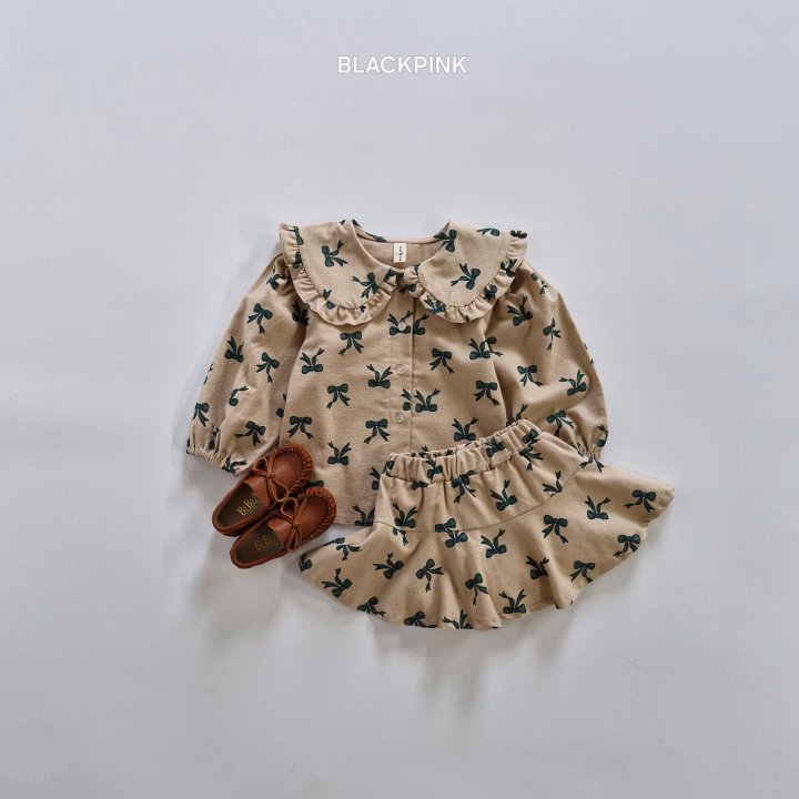 Black Pink - Korean Children Fashion - #minifashionista - Girl Ribbon Set - 7
