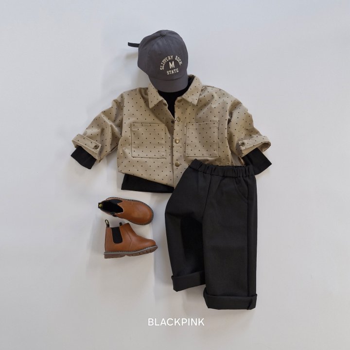 Black Pink - Korean Children Fashion - #minifashionista - Dot Shacket - 5