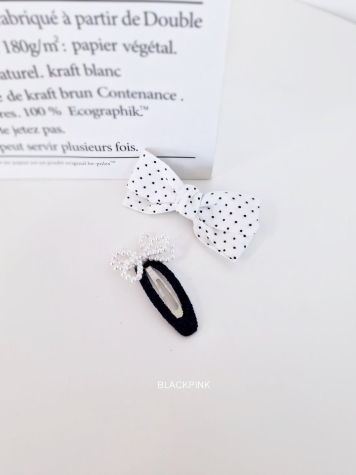 Black Pink - Korean Children Fashion - #minifashionista - Pearl Dot (set of 2) - 5