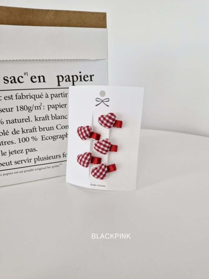 Black Pink - Korean Children Fashion - #magicofchildhood - Mini Heart Bean Set - 4