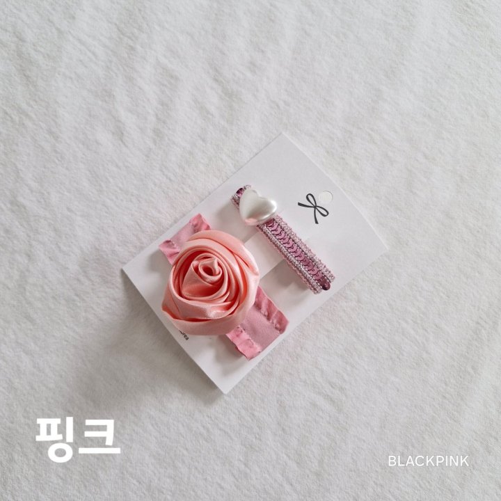 Black Pink - Korean Children Fashion - #minifashionista - Rose (set of 2) - 3
