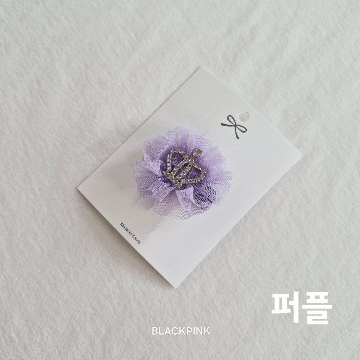 Black Pink - Korean Children Fashion - #minifashionista - Mini Crown Hair Clip - 8