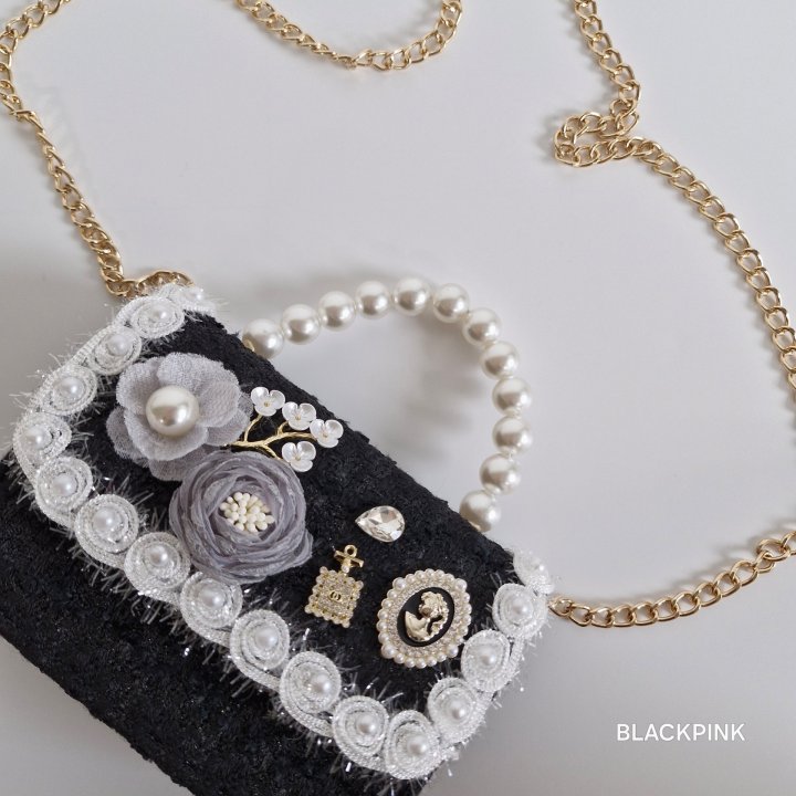 Black Pink - Korean Children Fashion - #minifashionista - Pearl Cubic Mini Bag - 5