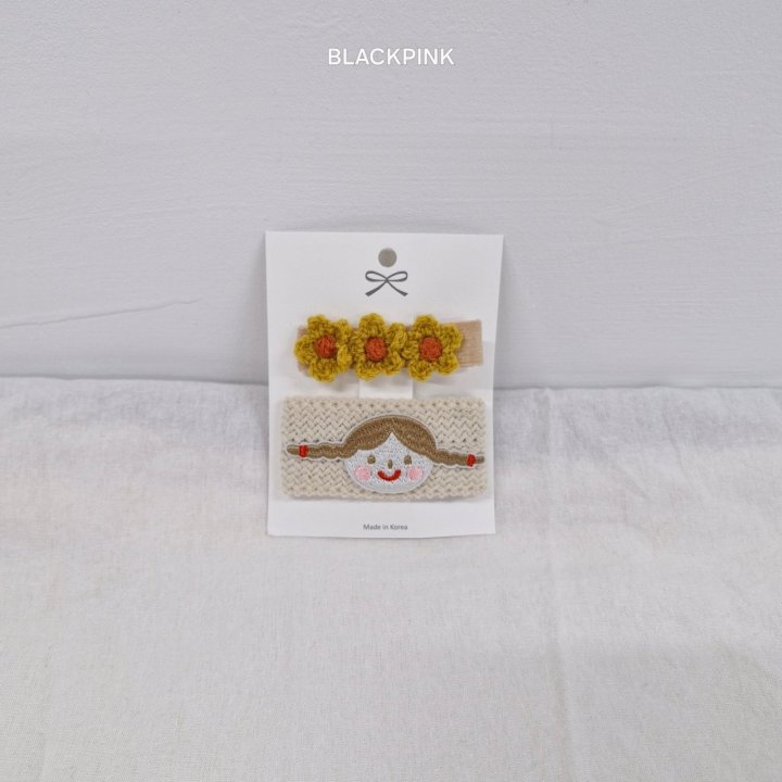 Black Pink - Korean Children Fashion - #minifashionista - Girl Flower Set (set of 2) - 6