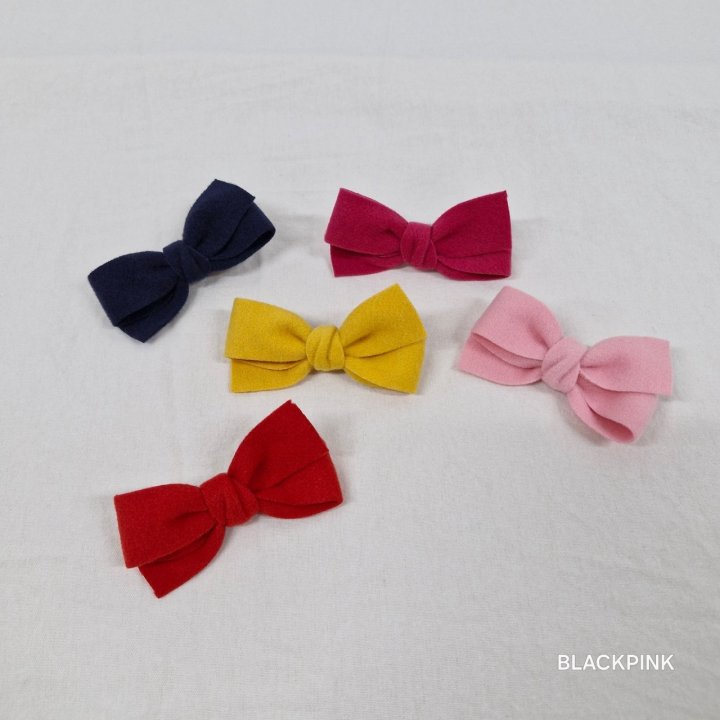 Black Pink - Korean Children Fashion - #minifashionista - Wool Ribbon Hair Clip - 5