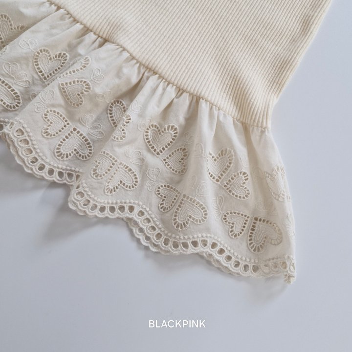 Black Pink - Korean Children Fashion - #prettylittlegirls - Layered Lace Autumn Sleeveless - 5