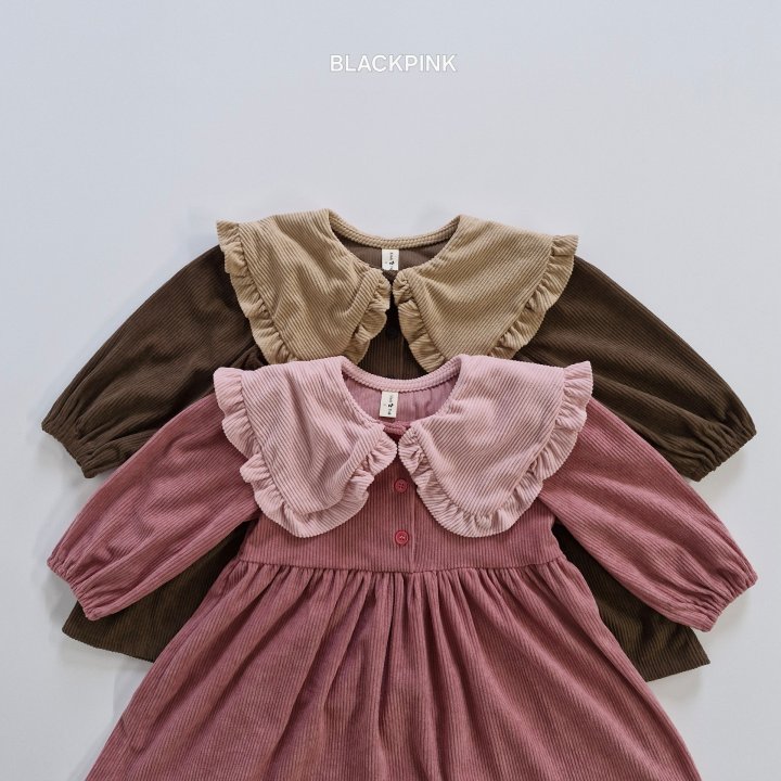 Black Pink - Korean Children Fashion - #minifashionista - Jetty Corduroy One-piece - 4
