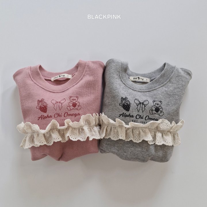 Black Pink - Korean Children Fashion - #prettylittlegirls - Morden Lace Sweatshirt