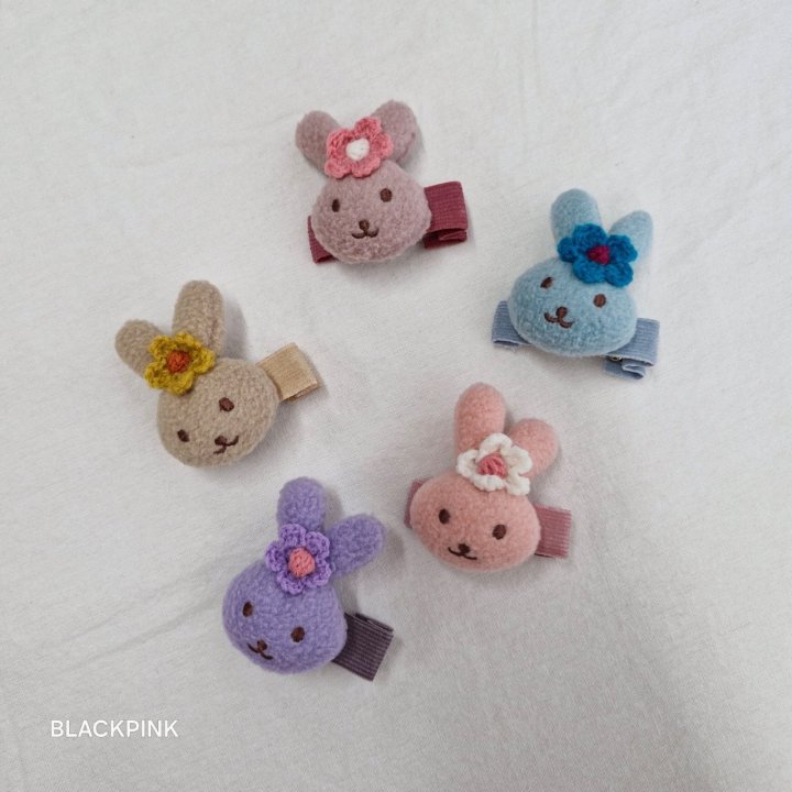 Black Pink - Korean Children Fashion - #prettylittlegirls - Fluffy Bunny Set (set of 5) - 5
