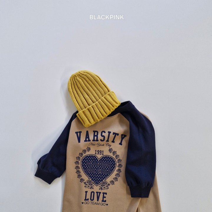 Black Pink - Korean Children Fashion - #prettylittlegirls - Heart Raglan One-piece - 5