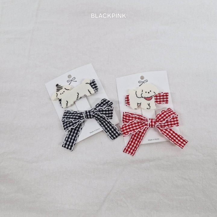 Black Pink - Korean Children Fashion - #prettylittlegirls - Check Dog (set of 2) - 3