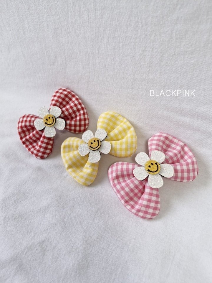 Black Pink - Korean Children Fashion - #prettylittlegirls - Smile Check Ribbon - 3