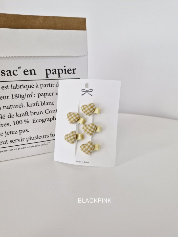 Black Pink - Korean Children Fashion - #prettylittlegirls - Mini Heart Bean Set - 5