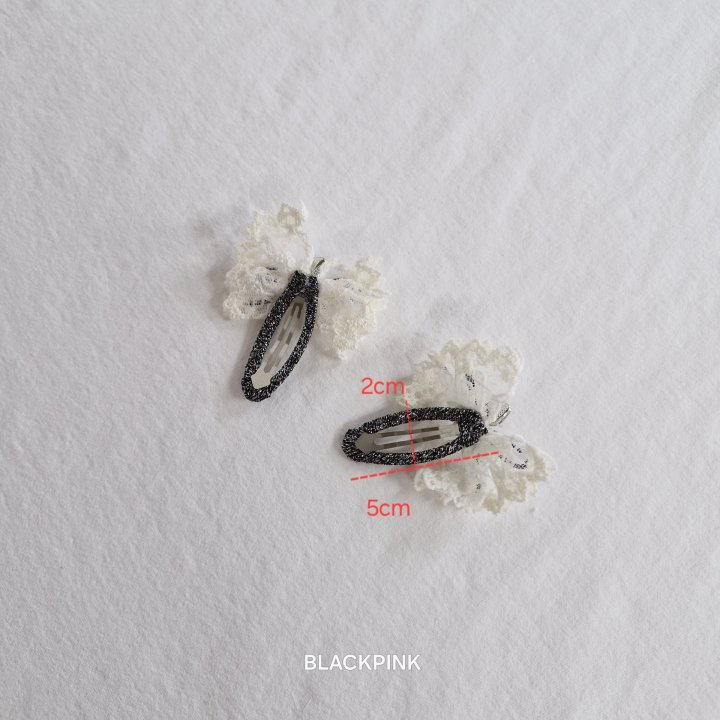 Black Pink - Korean Children Fashion - #prettylittlegirls - Pearl Lace Heart Ribbon Set - 8