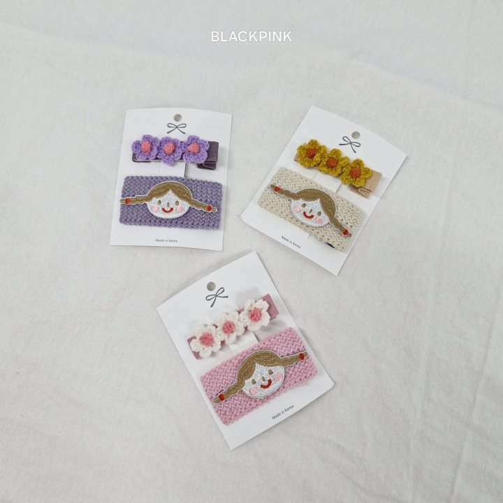 Black Pink - Korean Children Fashion - #prettylittlegirls - Girl Flower Set (set of 2) - 7
