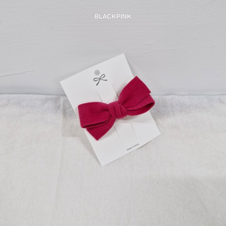 Black Pink - Korean Children Fashion - #prettylittlegirls - Wool Ribbon Hair Clip - 6