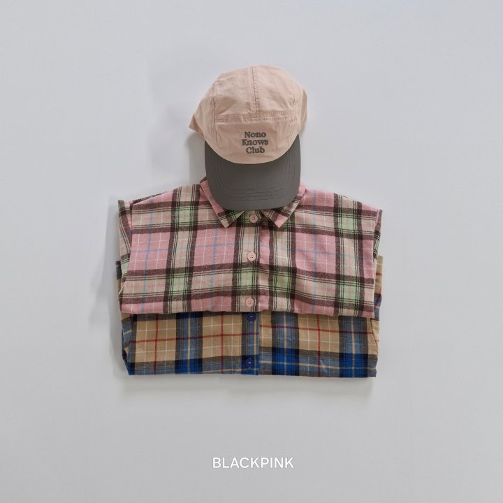 Black Pink - Korean Children Fashion - #stylishchildhood - Bright Check Shirt