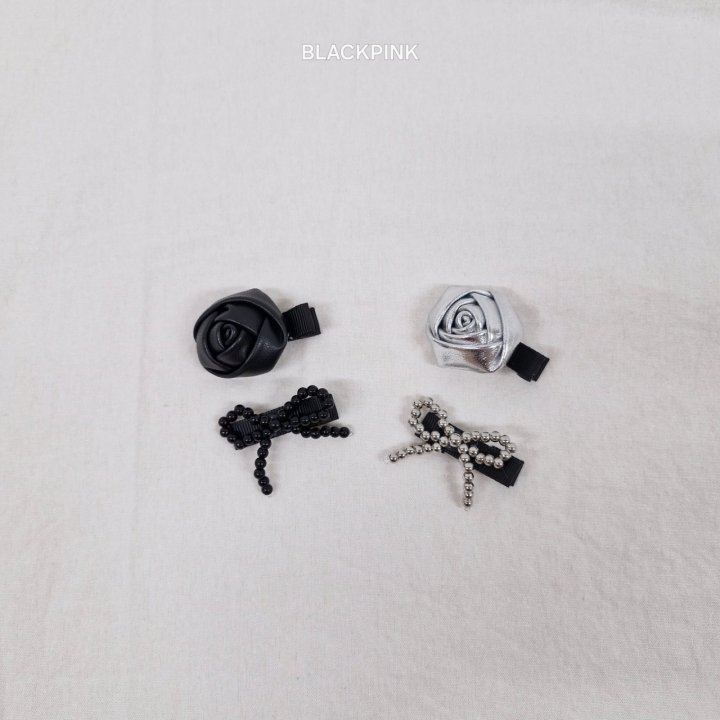 Black Pink - Korean Children Fashion - #stylishchildhood - Rose Pearl Ribbon Set - 7