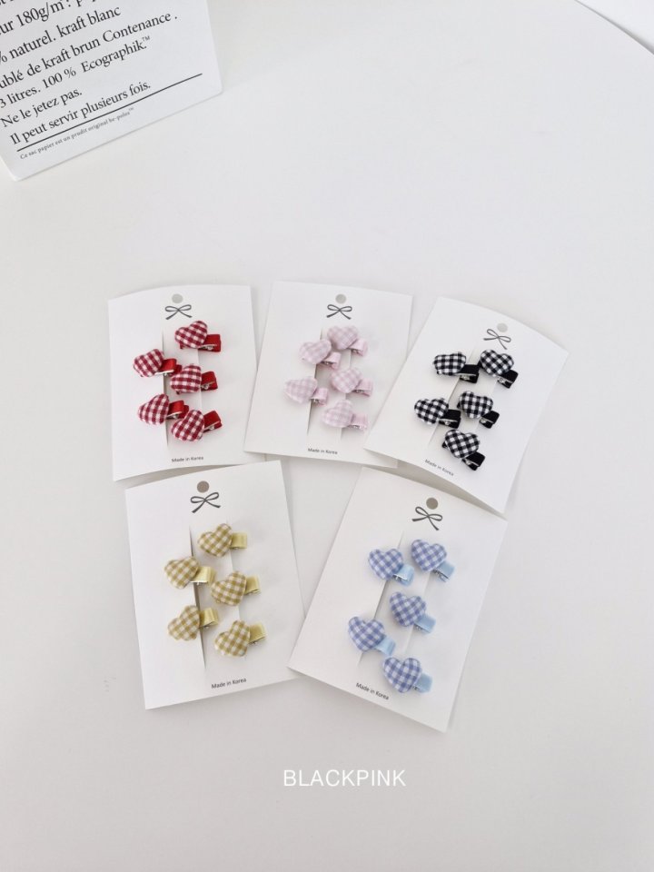 Black Pink - Korean Children Fashion - #stylishchildhood - Mini Heart Bean Set - 8