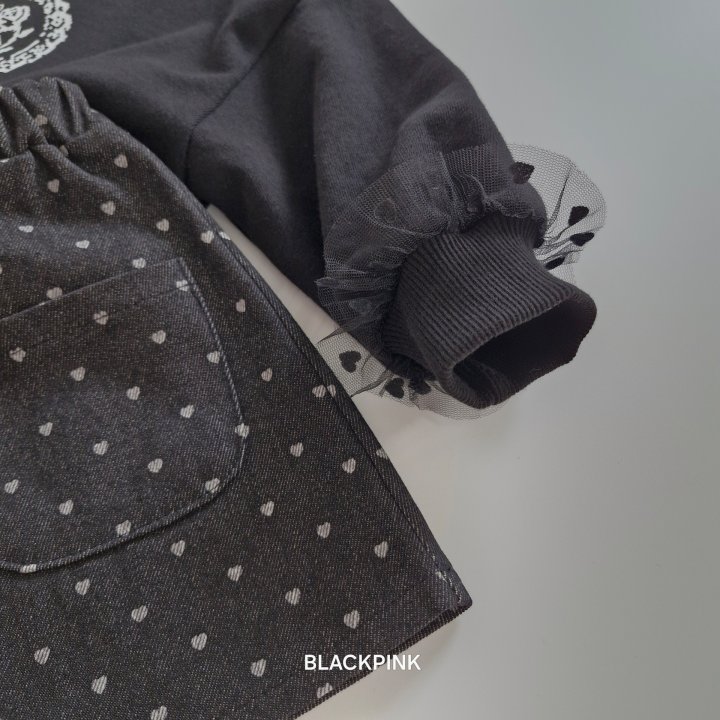 Black Pink - Korean Children Fashion - #stylishchildhood - Sleeve Lace Sweatshirt - 11
