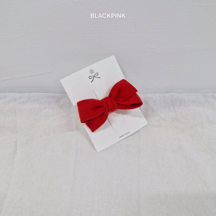 Black Pink - Korean Children Fashion - #stylishchildhood - Wool Ribbon Hair Clip - 9