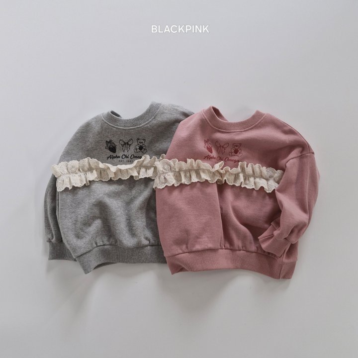 Black Pink - Korean Children Fashion - #todddlerfashion - Morden Lace Sweatshirt - 2