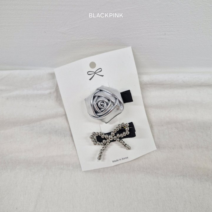 Black Pink - Korean Children Fashion - #todddlerfashion - Rose Pearl Ribbon Set - 5