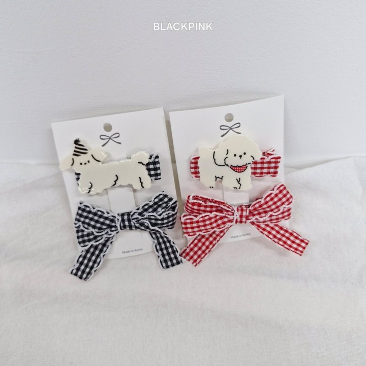 Black Pink - Korean Children Fashion - #prettylittlegirls - Check Dog (set of 2) - 4