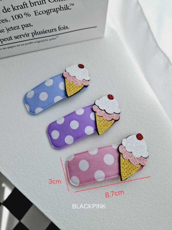 Black Pink - Korean Children Fashion - #todddlerfashion - Ice Cream Dot Pin - 11