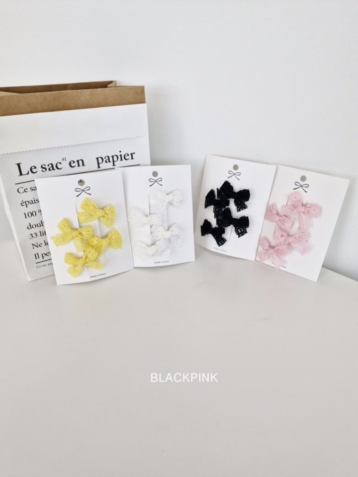 Black Pink - Korean Children Fashion - #prettylittlegirls - Mini Lace Ribbon Set - 4