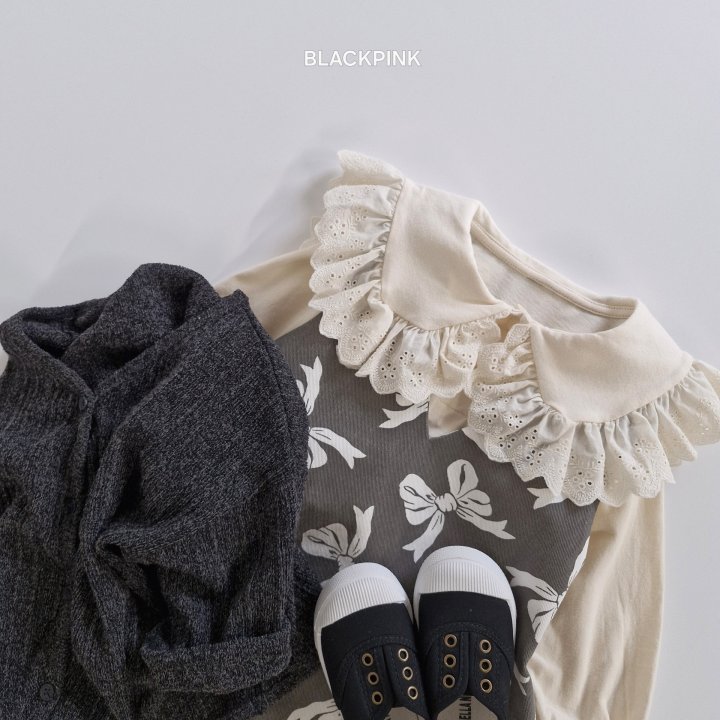 Black Pink - Korean Children Fashion - #todddlerfashion - Autumn Big Collar Tee - 11