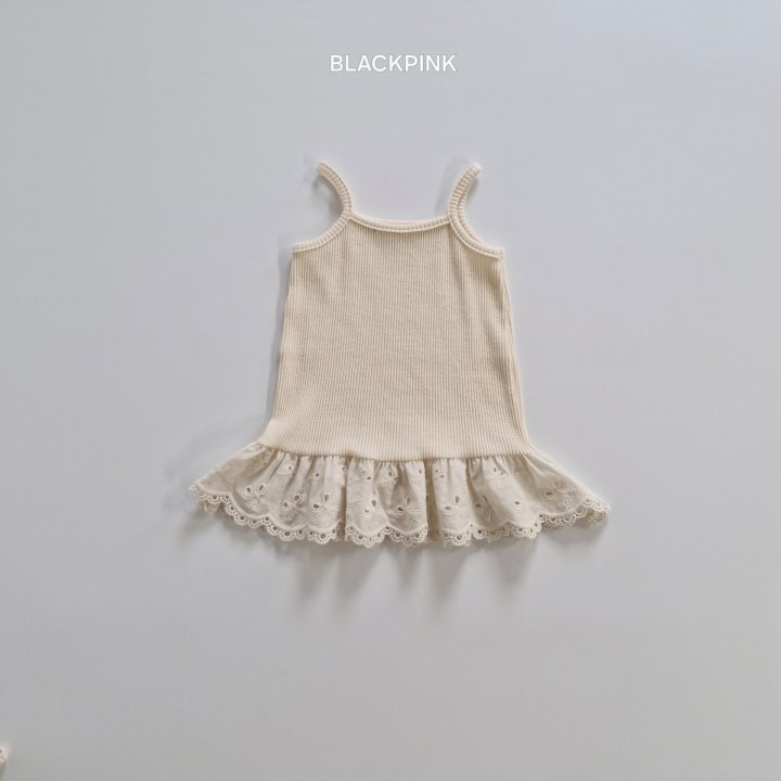 Black Pink - Korean Children Fashion - #toddlerclothing - Layered Lace Autumn Sleeveless - 7