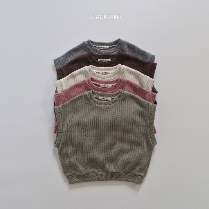 Black Pink - Korean Children Fashion - #toddlerclothing - Aurora Knit Vest