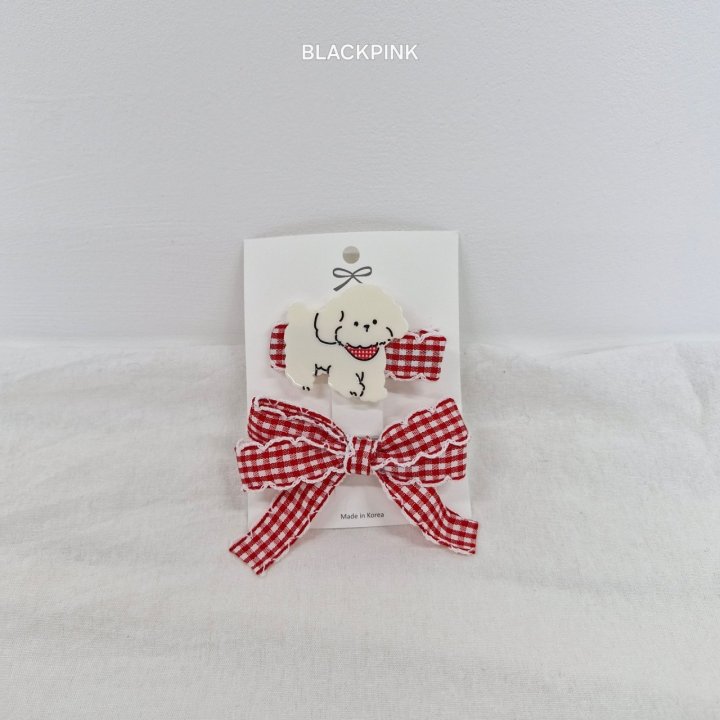 Black Pink - Korean Children Fashion - #toddlerclothing - Check Dog (set of 2) - 5