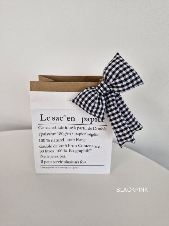 Black Pink - Korean Children Fashion - #toddlerclothing - Check Puffy Ribbon Pin - 9