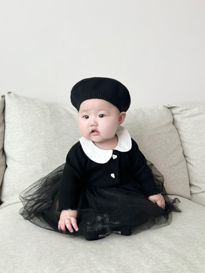Bloombebe - Korean Baby Fashion - #babyootd - Heart Tiered Romper - 2